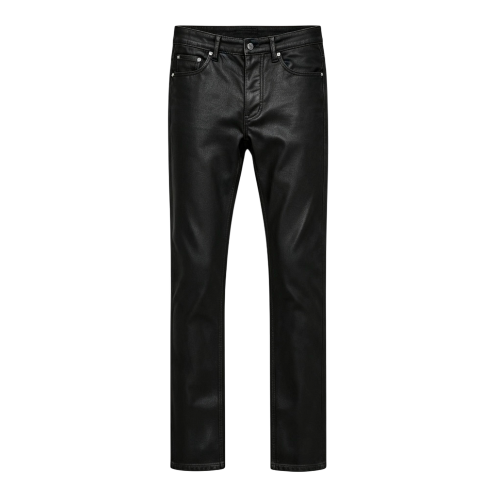 SEIJIN WAXED DENIM SKINNY BLACK