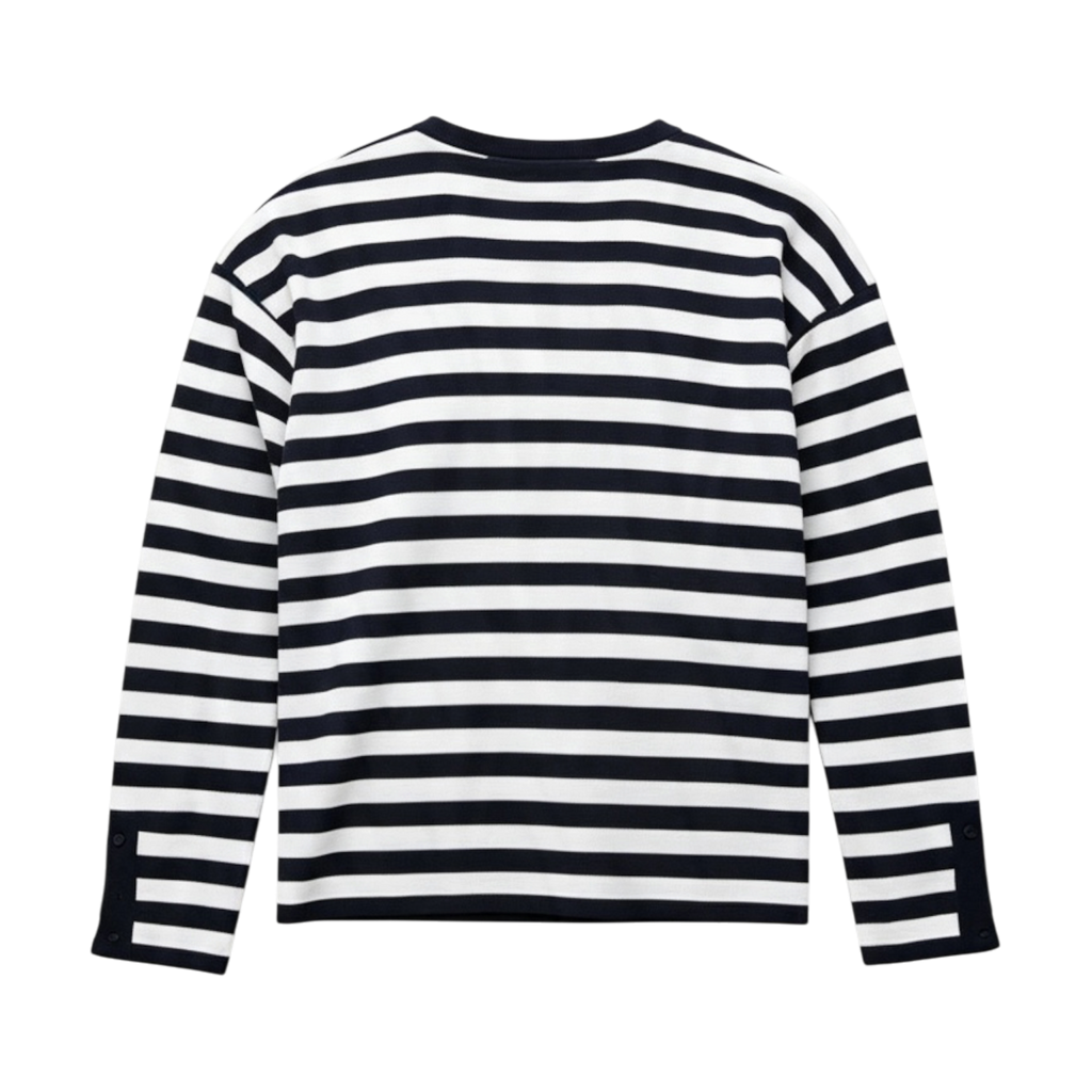NOV STRIPED HENLEY NAVY