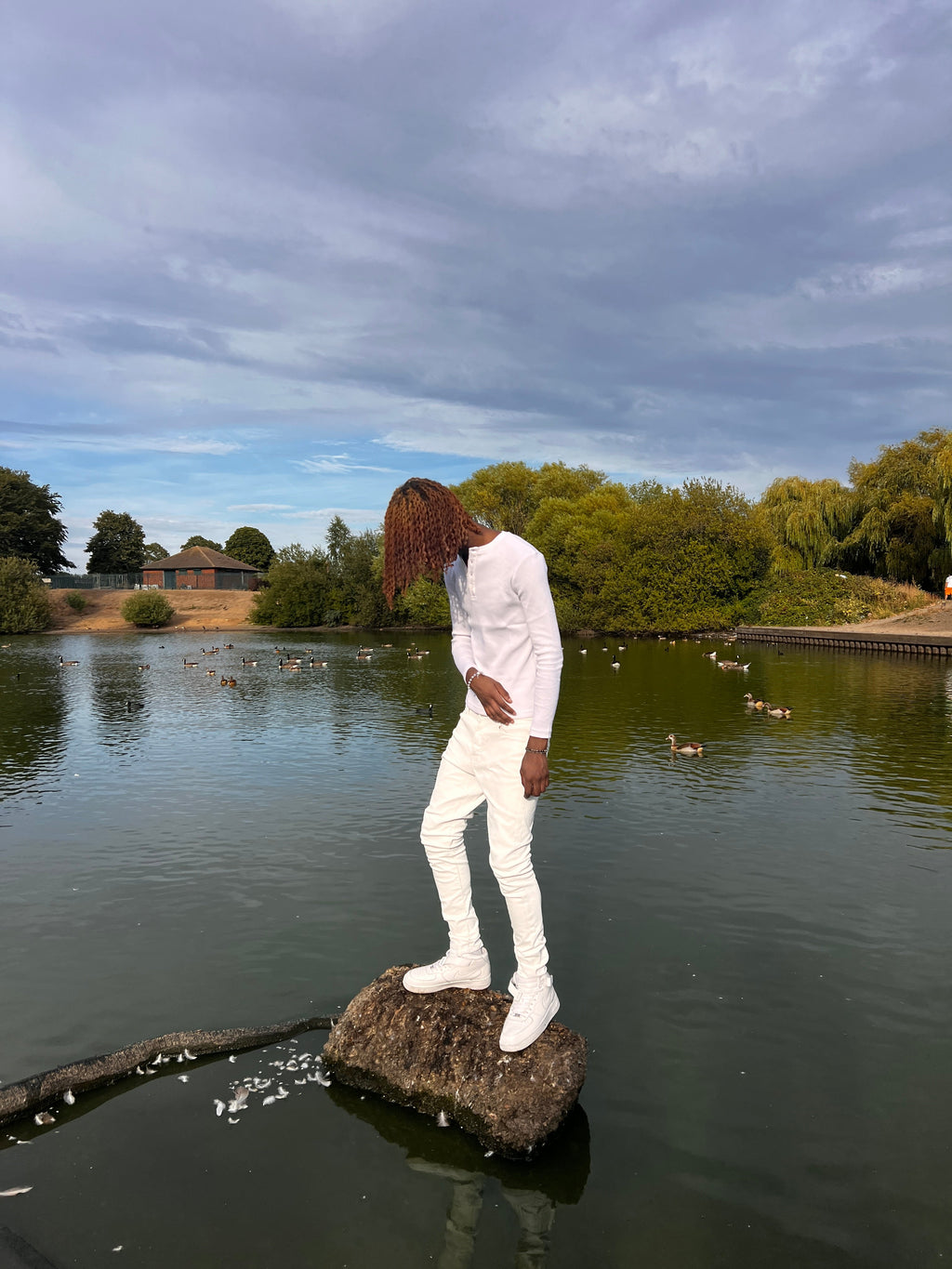 SEIJIN LONG SLEEVE HENLEY WHITE