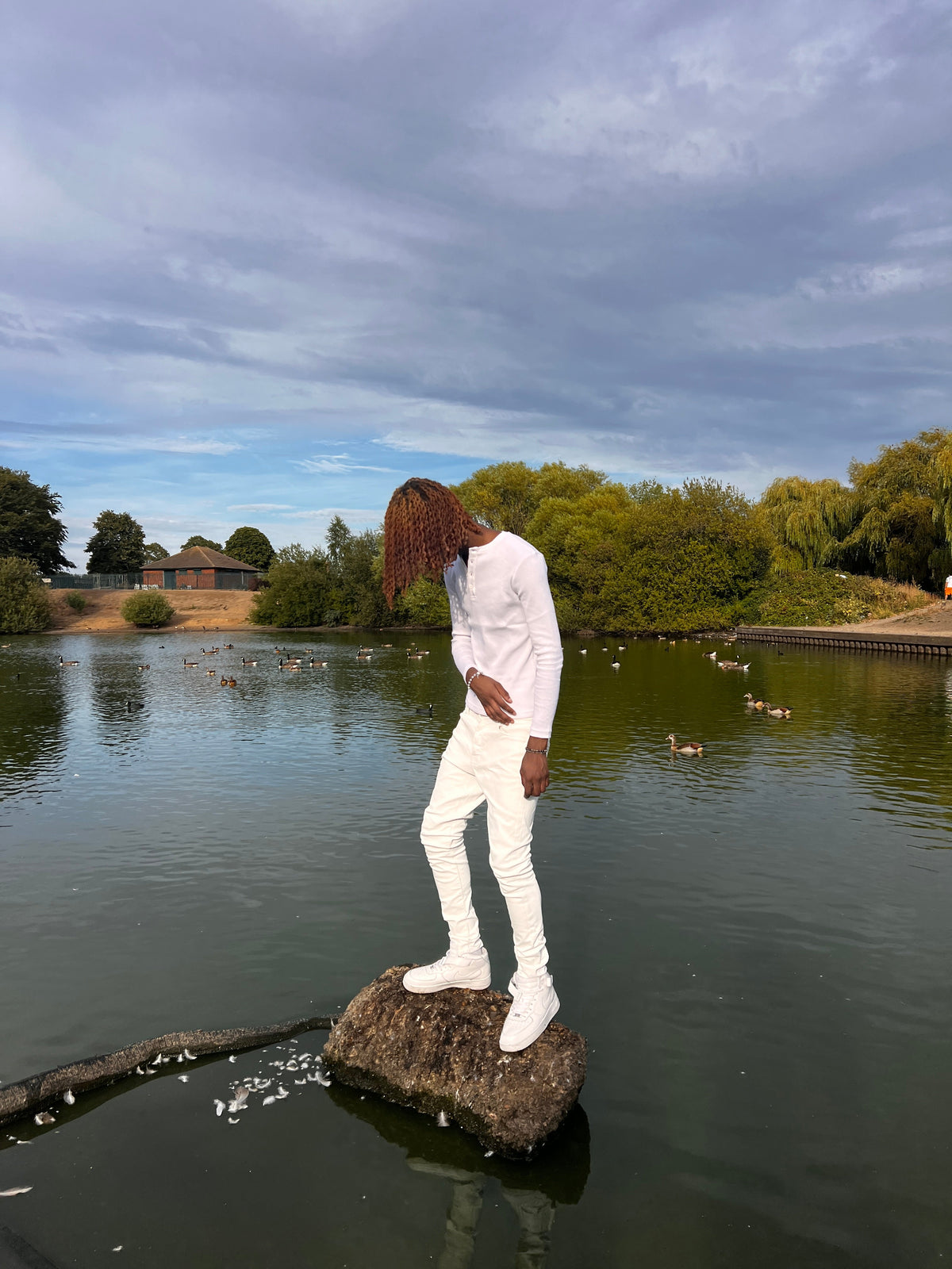 SEIJIN LONG SLEEVE HENLEY WHITE