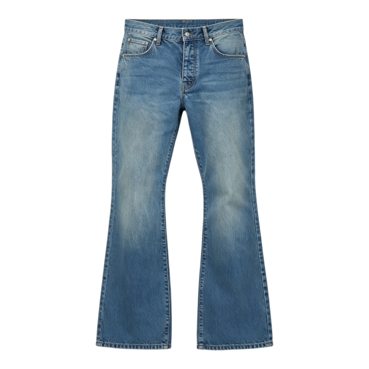 NAMEOFVERCETTI FLARED DENIM BLUE