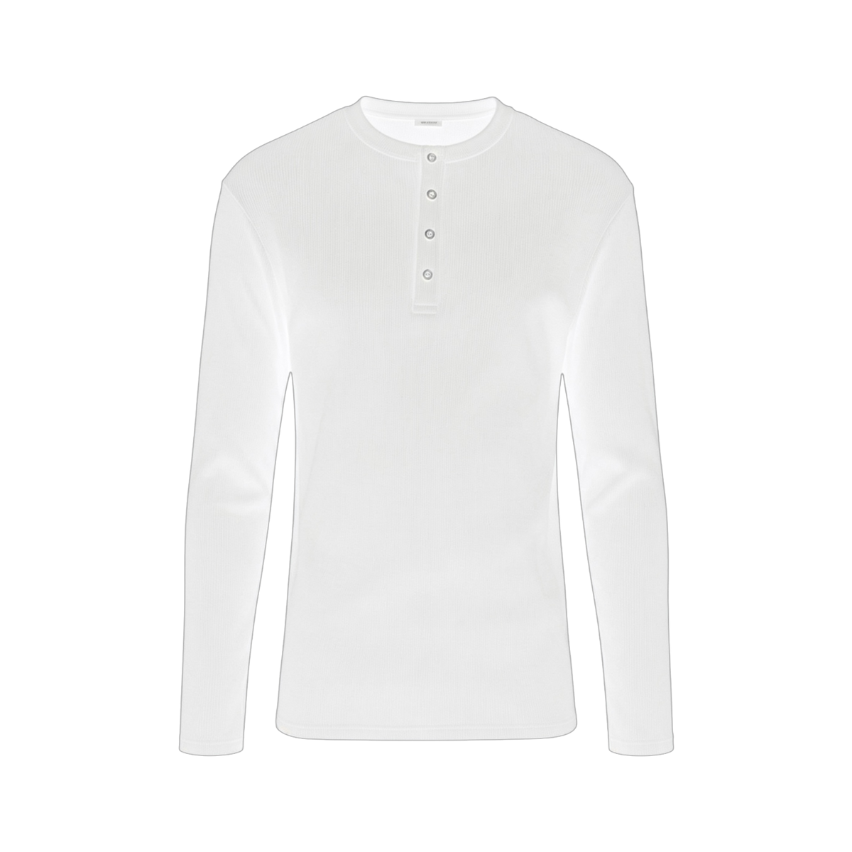 SEIJIN LONG SLEEVE HENLEY WHITE