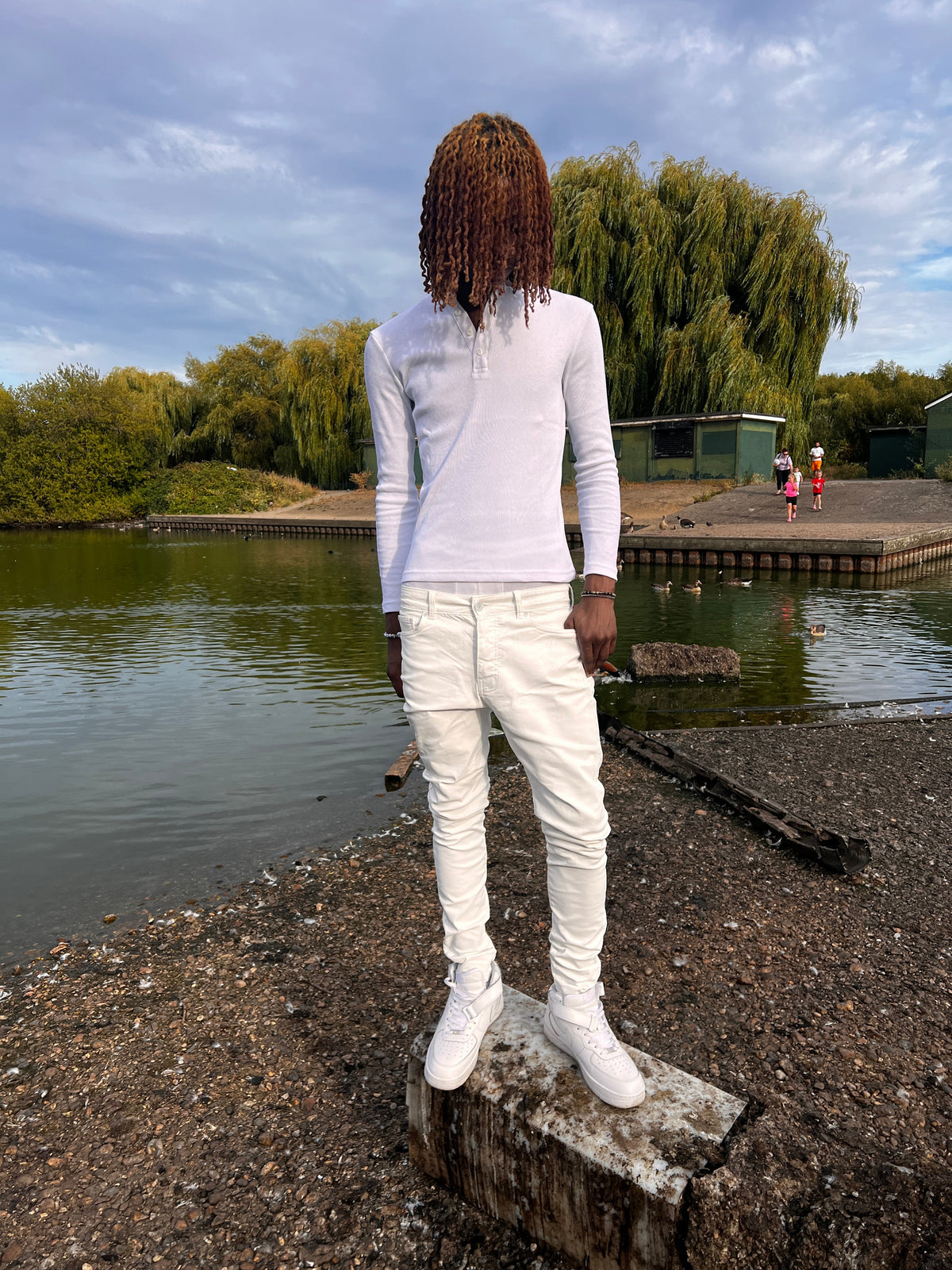 SEIJIN LONG SLEEVE HENLEY WHITE