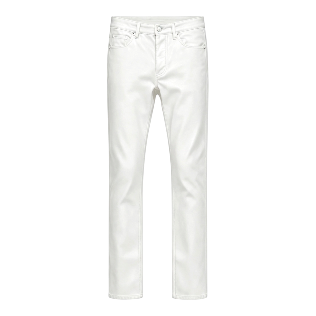 SEIJIN WAXED DENIM SKINNY WHITE